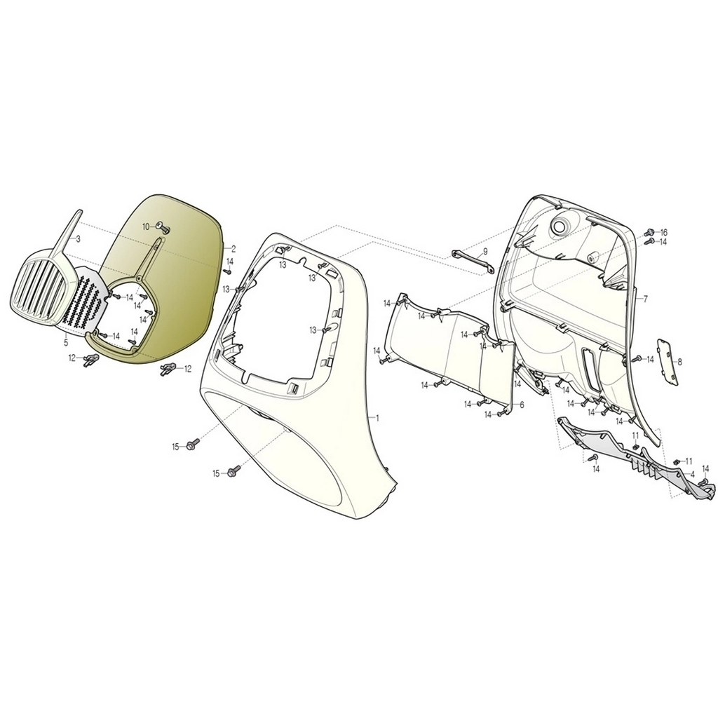 DAELIM YC125 (DL125ARM) SIPERLIK DEKORATIF KAPAK ALT #DL125-ARM F0605